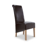 Genna Brown Bonded Leather Dining Chair from Roseland Furniture