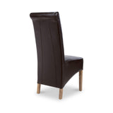 Genna Brown Bonded Leather Dining Chair