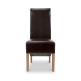 Genna Brown Bonded Leather Dining Chair