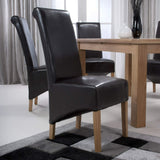 Genna Brown Bonded Leather Dining Chair for dining room