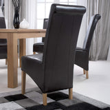 Genna Brown Bonded Leather Dining Chair