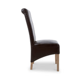 Genna Brown Bonded Leather Dining Chair