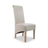 Genna Ivory Bonded Leather Dining Chair from Roseland Furniture