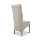 Genna Ivory Bonded Leather Dining Chair