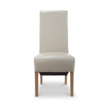 Genna Ivory Bonded Leather Dining Chair