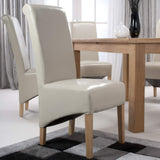 Genna Ivory Bonded Leather Dining Chair for dining room