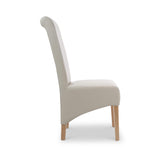 Genna Ivory Bonded Leather Dining Chair