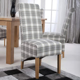 Genna Checked Herringbone Dining Chair for dining room