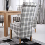 Genna Checked Herringbone Dining Chair