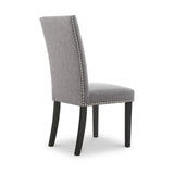 Conran Grey Stud Detail Dining Chair with Black Legs