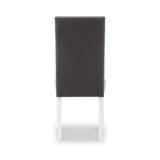 Conran Grey Stud Detail Dining Chair with White Legs