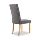 Conran Grey Stud Detail Dining Chair with Natural Legs