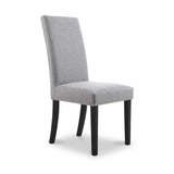 Conran Light Grey Stud Detail Dining Chair with Black Legs from Roseland Furniture