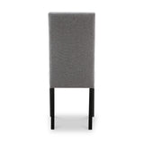 Conran Light Grey Stud Detail Dining Chair with Black Legs