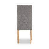 Conran Light Grey Stud Detail Dining Chair with Natural Legs