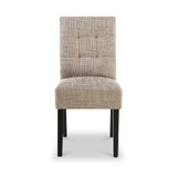 Madoc Waffle Stitch Dining Chair with Black Legs 