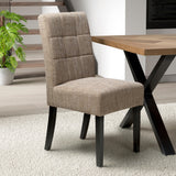 Madoc Waffle Stitch Dining Chair with Black Legs for dining room