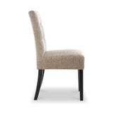 Madoc Waffle Stitch Dining Chair with Black Legs 