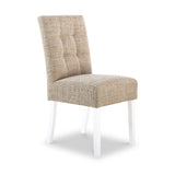 Madoc Waffle Stitch Dining Chair with White Legs from Roseland Furniture