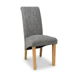 Deryn Grey Tweed Dining Chair from Roseland Furniture