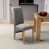 Deryn Grey Tweed Dining Chair for dining room