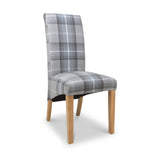 Deryn Grey Check Dining Chair from Roseland Furniture