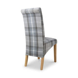 Deryn Grey Check Dining Chair