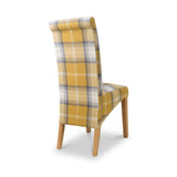 Deryn Yellow Check Dining Chair