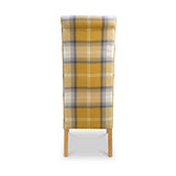 Deryn Yellow Check Dining Chair