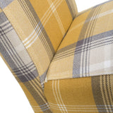 Deryn Yellow Check Dining Chair