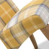 Deryn Yellow Check Dining Chair