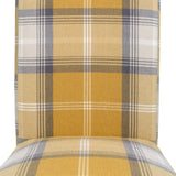 Deryn Yellow Check Dining Chair