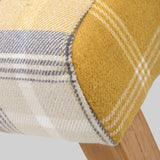 Deryn Yellow Check Dining Chair