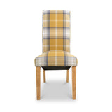 Deryn Yellow Check Dining Chair