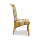 Deryn Yellow Check Dining Chair