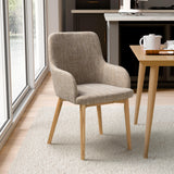 Branwen Oatmeal Tweed Dining Chair for dining room or office