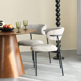 Elvina Dining Chair Oatmeal Tweed from Roseland Furniture