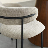 Elvina Dining Chair Oatmeal Tweed from Roseland Furniture