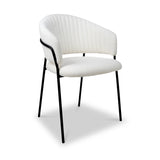 Elven Dining Chair White Boucle from Roseland Furniture