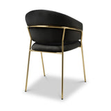 Elven Dining Chair Black Velvet from Roseland Furniture