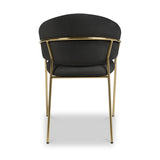 Elven Dining Chair Black Velvet from Roseland Furniture