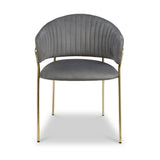 Elven Dining Chair Grey Velvet from Roseland Furniture