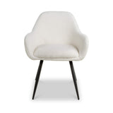 Efan White Boucle Dining Chair from Roseland Furniture