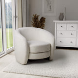 Kendry White Boucle Tub Chair from Roseland Furniture