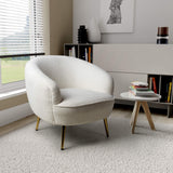 Elska White Boucle Tub Chair from Roseland Furniture