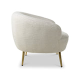 Elska White Boucle Tub Chair from Roseland Furniture