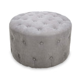 Eira Faux Linen Pouffe from Roseland Furniture