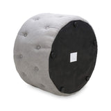 Eira Faux Linen Pouffe from Roseland Furniture