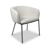 Newbridge White Boucle Dining Chair from Roseland Furniture