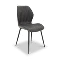 Manuelle-faux-leather-dining-chair-grey from Roseland Furniture